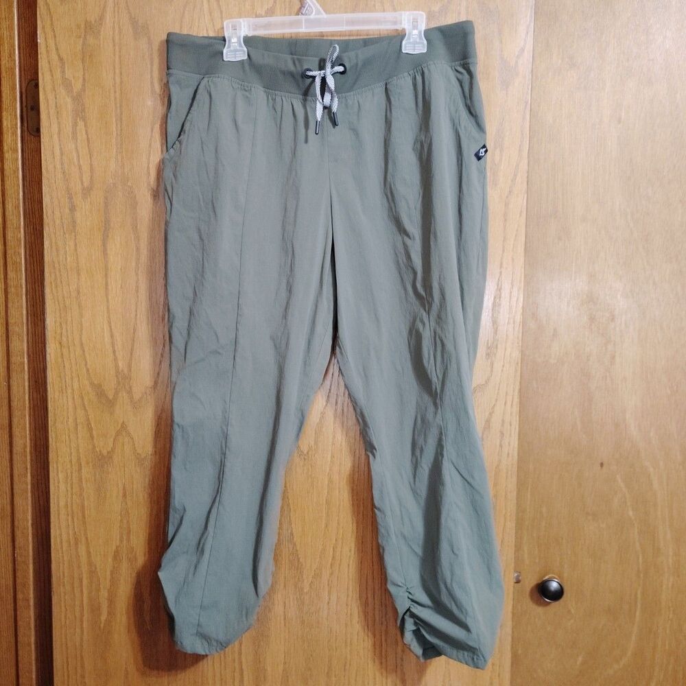 Torrid Happy Camper Womens 2 Jogger Pant Ruched Leg Drawstring Army Green